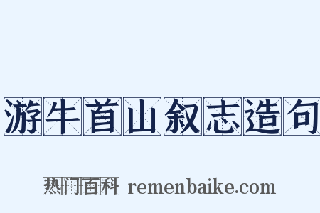 游牛首山叙志造句是什么意思的图片